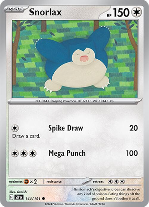 Snorlax (144/191) [Scarlet & Violet: Surging Sparks] | Jomio and Rueliete's Cards and Comics