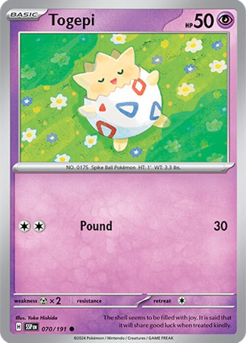 Togepi (070/191) [Scarlet & Violet: Surging Sparks] | Jomio and Rueliete's Cards and Comics