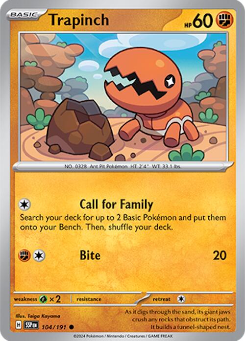 Trapinch (104/191) [Scarlet & Violet: Surging Sparks] | Jomio and Rueliete's Cards and Comics