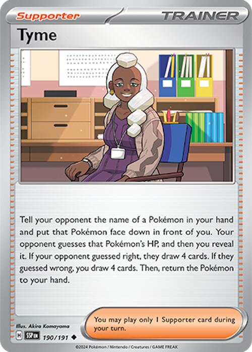 Tyme (190/191) [Scarlet & Violet: Surging Sparks] | Jomio and Rueliete's Cards and Comics