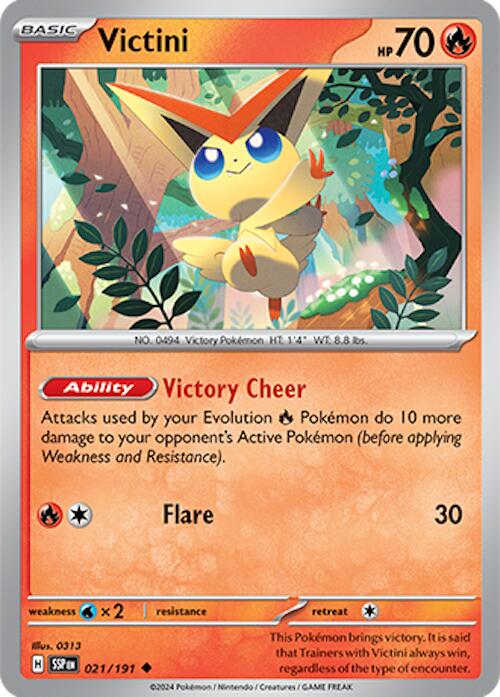Victini (021/191) [Scarlet & Violet: Surging Sparks] | Jomio and Rueliete's Cards and Comics