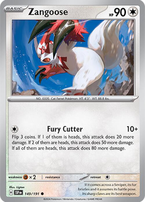 Zangoose (149/191) [Scarlet & Violet: Surging Sparks] | Jomio and Rueliete's Cards and Comics