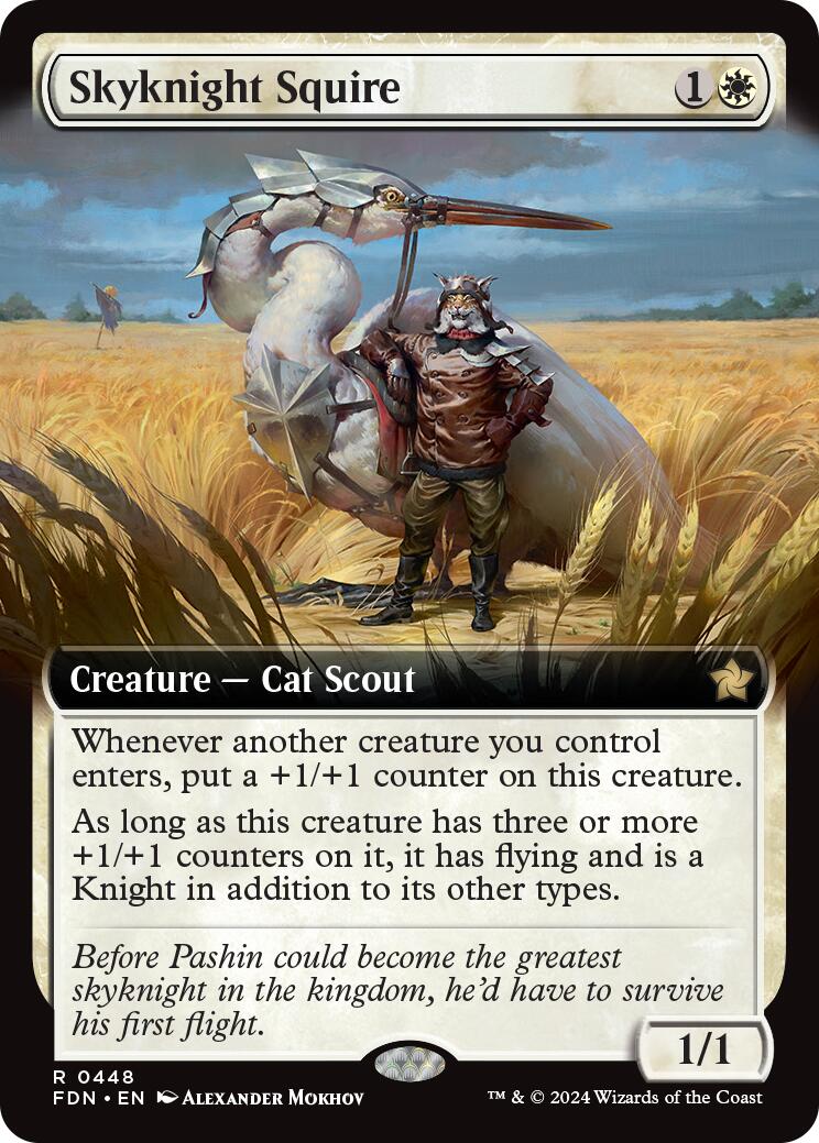 Skyknight Squire (Extended Art) [Foundations] | Jomio and Rueliete's Cards and Comics