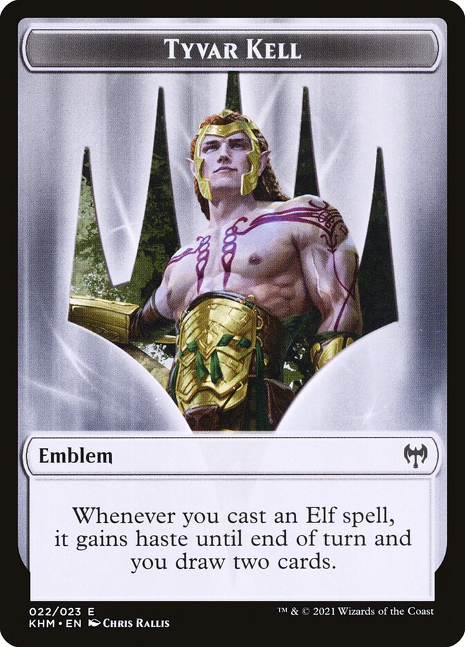 Treasure // Tyvar Kell Emblem Double-Sided Token [Kaldheim Tokens] | Jomio and Rueliete's Cards and Comics