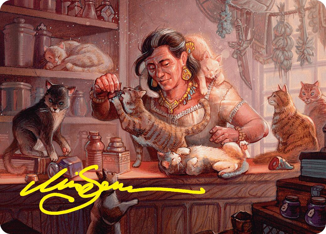 Cat Collector Art Card (1/54) (Gold-Stamped Signature) [Foundations Art Series] | Jomio and Rueliete's Cards and Comics