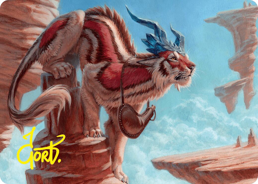 Felidar Savior Art Card (3/54) (Gold-Stamped Signature) [Foundations Art Series] | Jomio and Rueliete's Cards and Comics