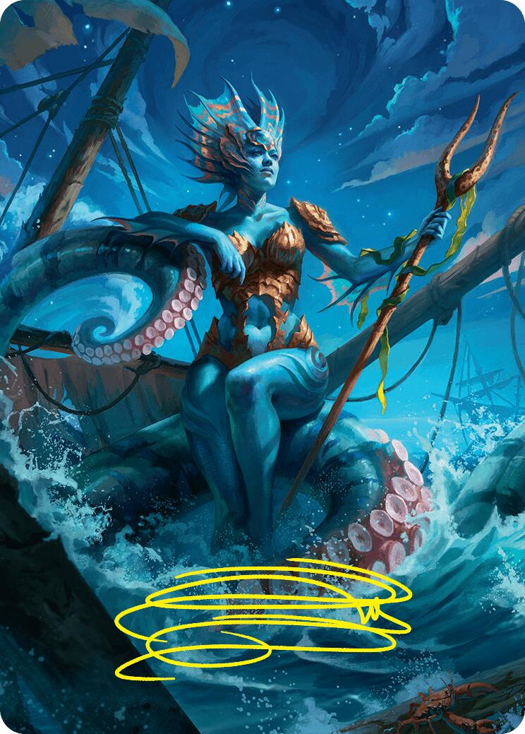 Kiora, the Rising Tide Art Card (30/54) (Gold-Stamped Signature) [Foundations Art Series] | Jomio and Rueliete's Cards and Comics