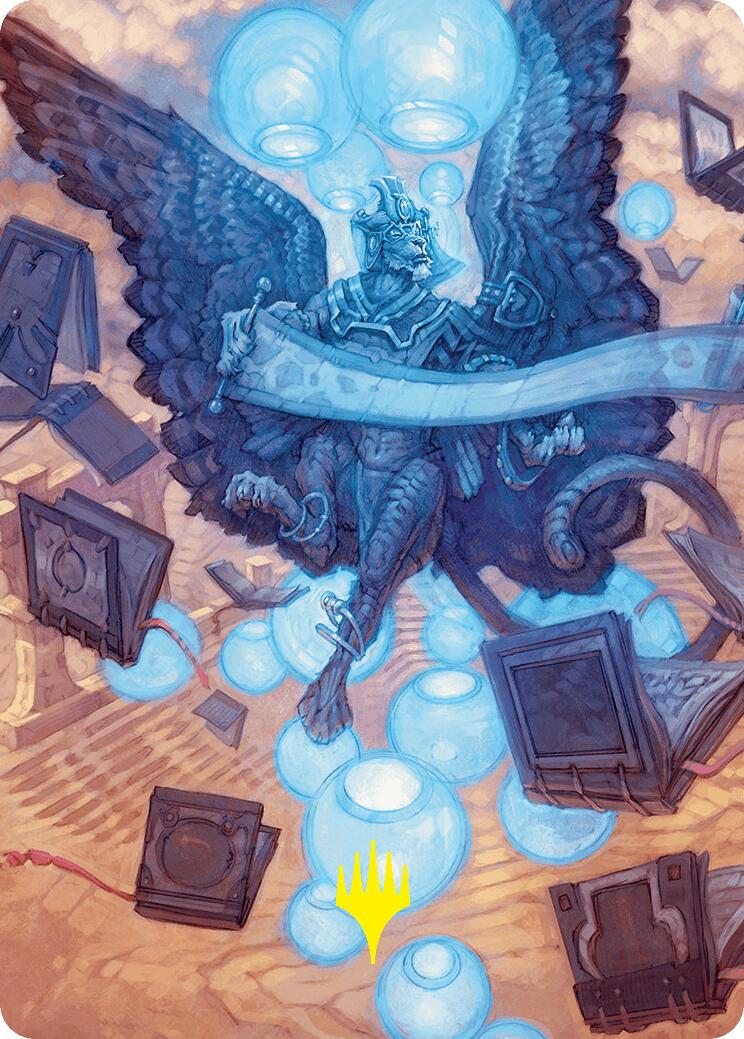 Sphinx of Forgotten Lore Art Card (33/54) (Gold-Stamped Signature) [Foundations Art Series] | Jomio and Rueliete's Cards and Comics