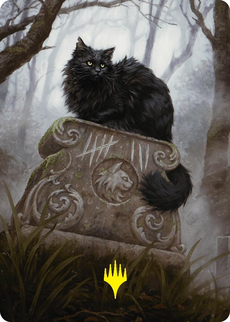 Nine-Lives Familiar 2 Art Card (36/54) (Gold-Stamped Planeswalker Symbol) [Foundations Art Series] | Jomio and Rueliete's Cards and Comics