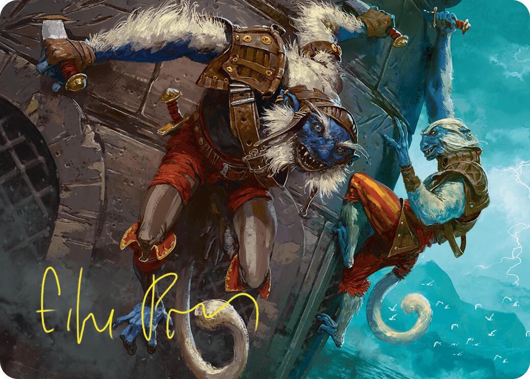 Goblin Boarders Art Card (11/54) (Gold-Stamped Signature) [Foundations Art Series] | Jomio and Rueliete's Cards and Comics