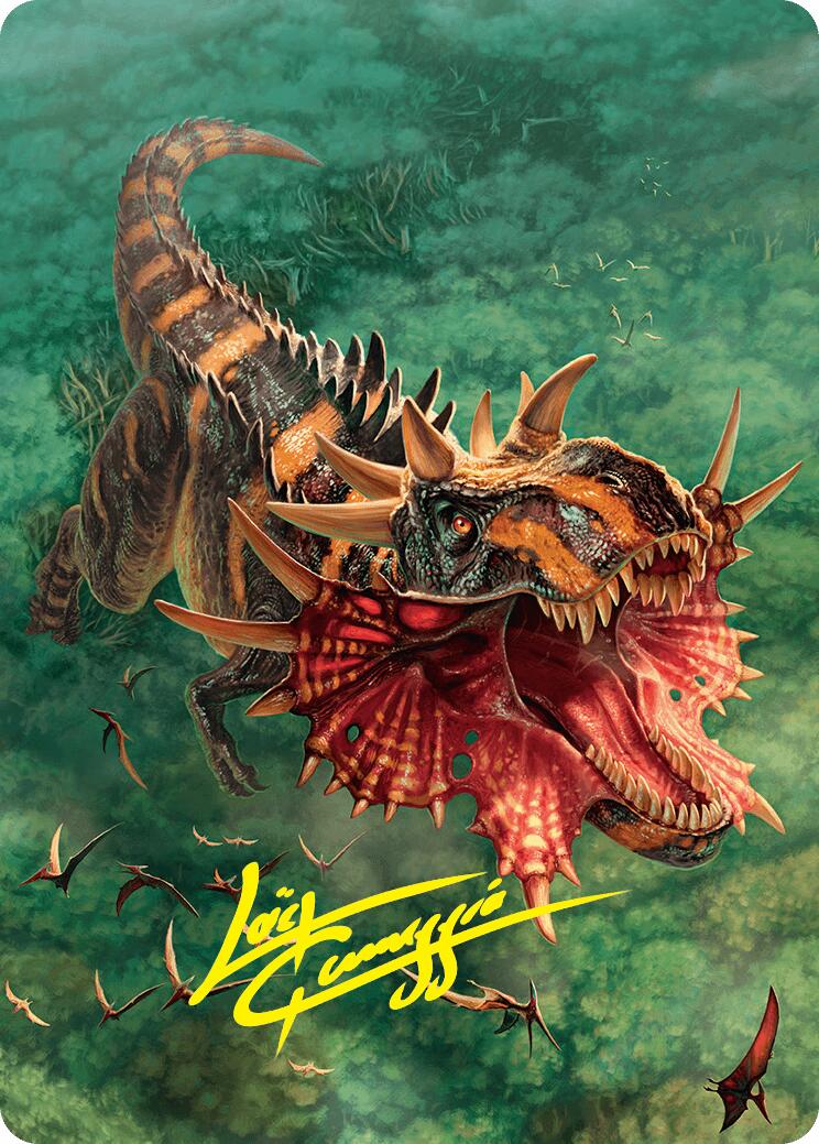 Gigantosaurus Art Card (53/54) (Gold-Stamped Signature) [Foundations Art Series] | Jomio and Rueliete's Cards and Comics