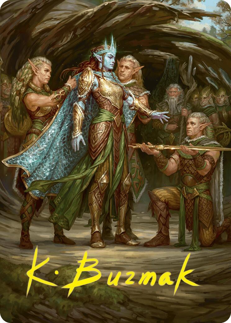 Lathril, Blade of the Elves Art Card (48/54) (Gold-Stamped Signature) [Foundations Art Series] | Jomio and Rueliete's Cards and Comics