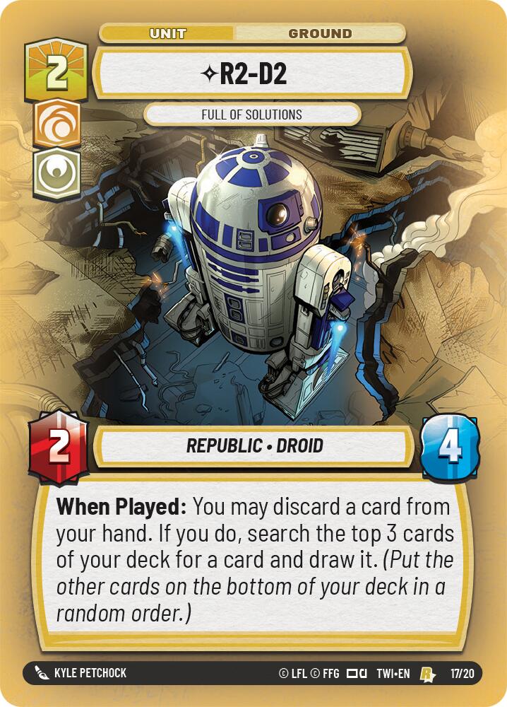 R2-D2 - Full of Solutions (193/257) [Twilight of the Republic: Weekly Play] | Jomio and Rueliete's Cards and Comics