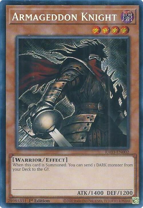 Armageddon Knight (Secret Rare) [RA03-EN002] Secret Rare | Jomio and Rueliete's Cards and Comics
