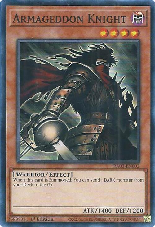 Armageddon Knight [RA03-EN002] Super Rare | Jomio and Rueliete's Cards and Comics