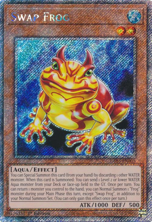 Swap Frog (Platinum Secret Rare) [RA03-EN005] Platinum Secret Rare | Jomio and Rueliete's Cards and Comics