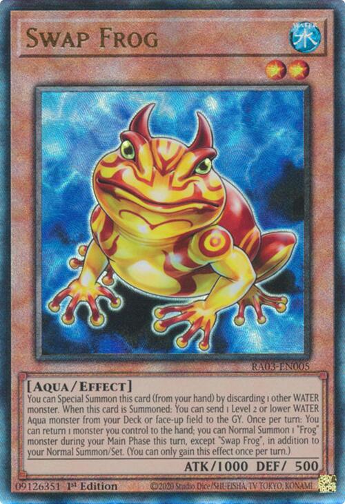 Swap Frog (UTR) [RA03-EN005] Prismatic Ultimate Rare | Jomio and Rueliete's Cards and Comics