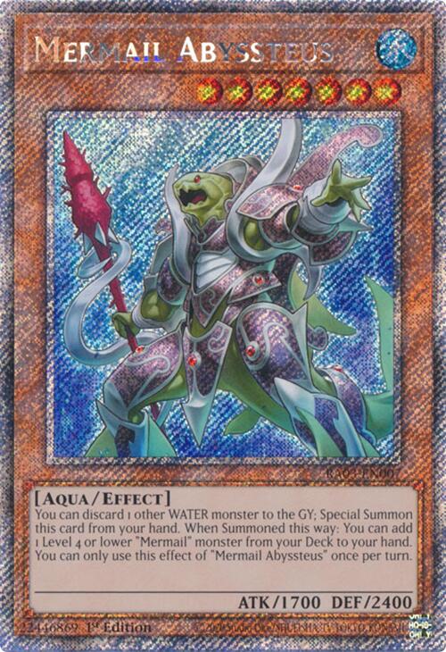 Mermail Abyssteus (Platinum Secret Rare) [RA03-EN007] Platinum Secret Rare | Jomio and Rueliete's Cards and Comics