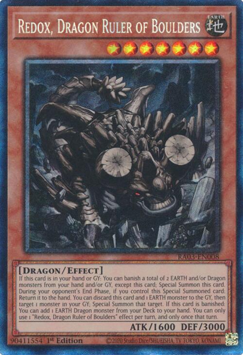 Redox, Dragon Ruler of Boulders (CR) [RA03-EN008] Prismatic Collector's Rare | Jomio and Rueliete's Cards and Comics