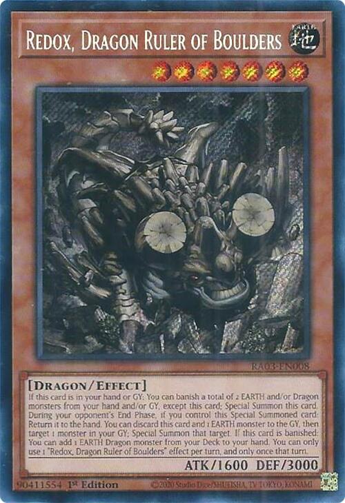 Redox, Dragon Ruler of Boulders (Secret Rare) [RA03-EN008] Secret Rare | Jomio and Rueliete's Cards and Comics