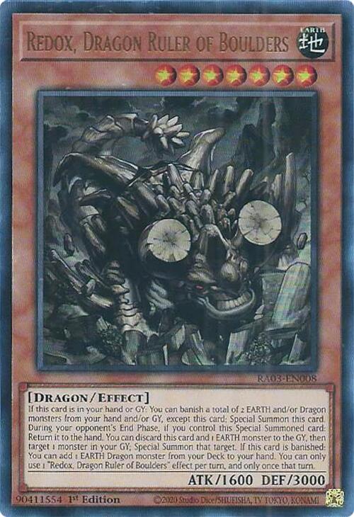 Redox, Dragon Ruler of Boulders (UR) [RA03-EN008] Ultra Rare | Jomio and Rueliete's Cards and Comics