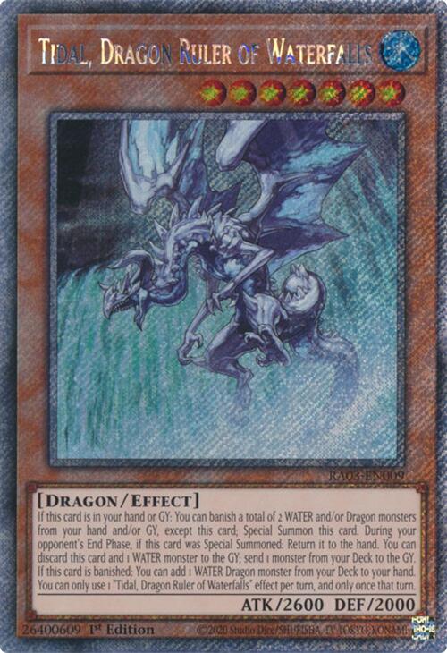 Tidal, Dragon Ruler of Waterfalls (Platinum Secret Rare) [RA03-EN009] Platinum Secret Rare | Jomio and Rueliete's Cards and Comics