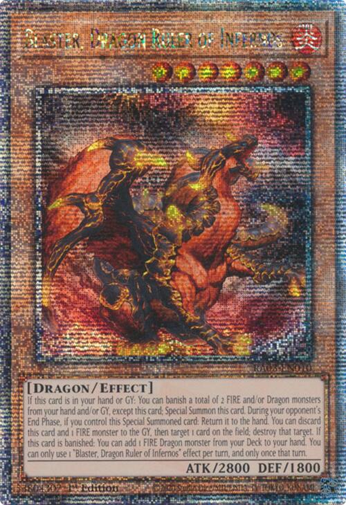 Blaster, Dragon Ruler of Infernos (Quarter Century Secret Rare) [RA03-EN010] Quarter Century Secret Rare | Jomio and Rueliete's Cards and Comics