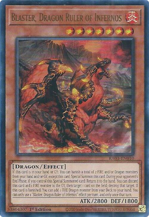 Blaster, Dragon Ruler of Infernos (UR) [RA03-EN010] Ultra Rare | Jomio and Rueliete's Cards and Comics
