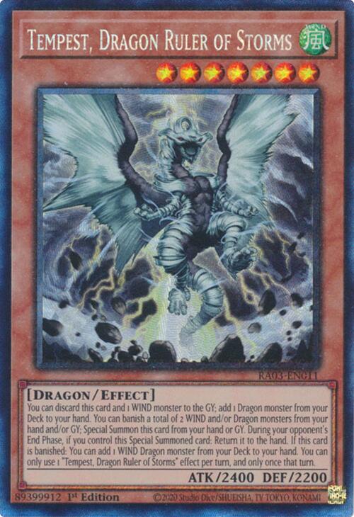 Tempest, Dragon Ruler of Storms (CR) [RA03-EN011] Prismatic Collector's Rare | Jomio and Rueliete's Cards and Comics