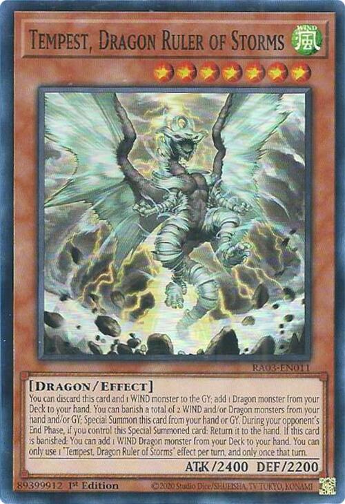 Tempest, Dragon Ruler of Storms [RA03-EN011] Super Rare | Jomio and Rueliete's Cards and Comics