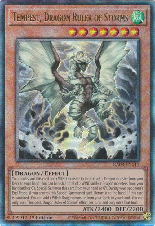 Tempest, Dragon Ruler of Storms (UTR) [RA03-EN011] Prismatic Ultimate Rare | Jomio and Rueliete's Cards and Comics