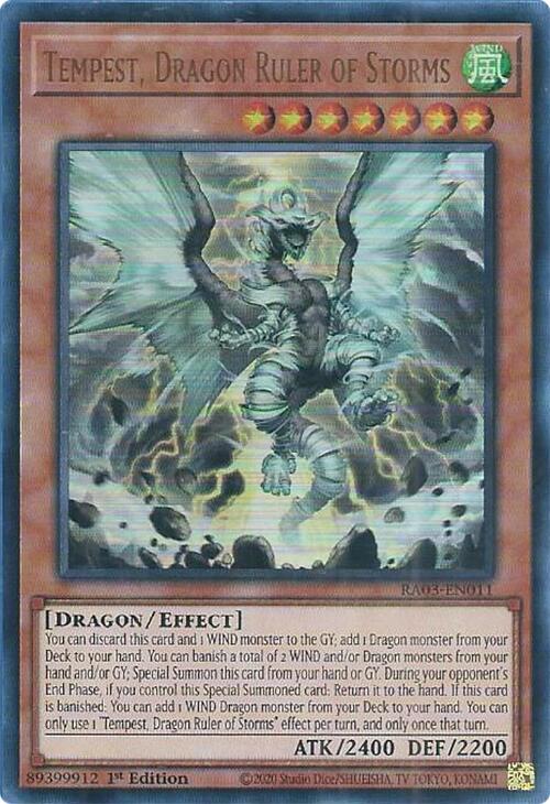 Tempest, Dragon Ruler of Storms (UR) [RA03-EN011] Ultra Rare | Jomio and Rueliete's Cards and Comics