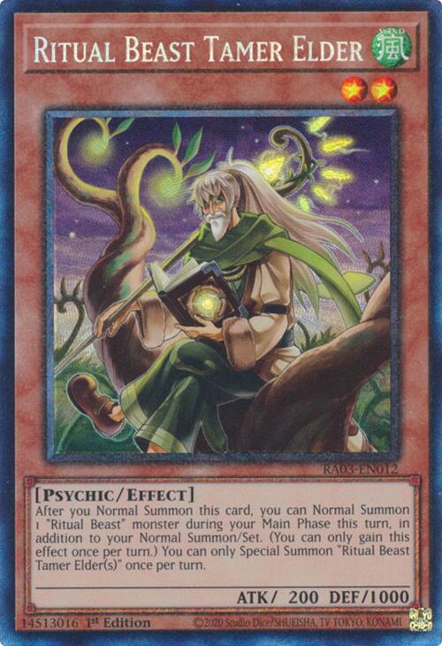 Ritual Beast Tamer Elder (CR) [RA03-EN012] Prismatic Collector's Rare | Jomio and Rueliete's Cards and Comics