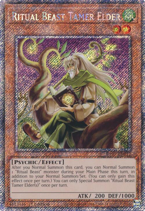 Ritual Beast Tamer Elder (Platinum Secret Rare) [RA03-EN012] Platinum Secret Rare | Jomio and Rueliete's Cards and Comics