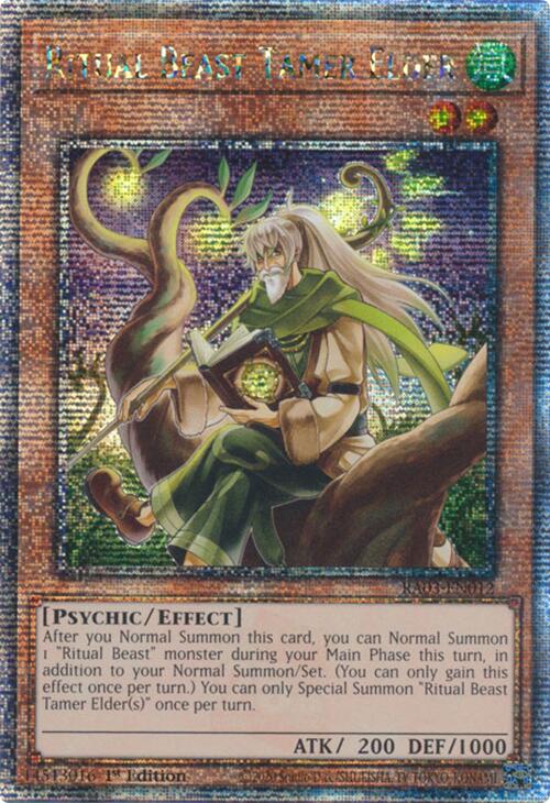 Ritual Beast Tamer Elder (Quarter Century Secret Rare) [RA03-EN012] Quarter Century Secret Rare | Jomio and Rueliete's Cards and Comics