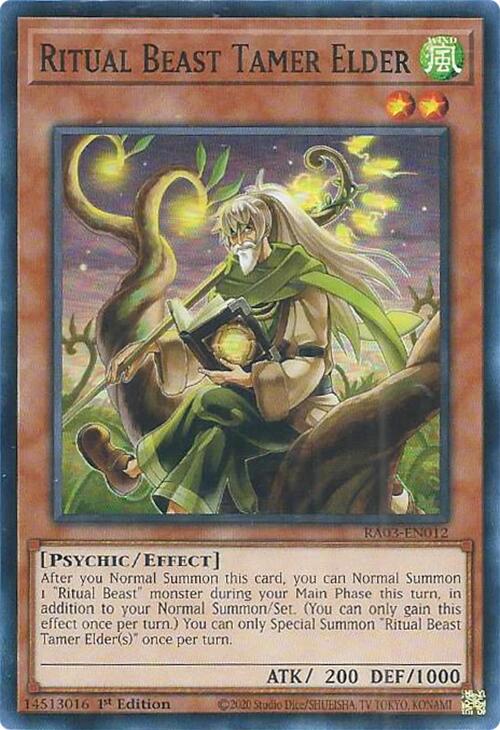 Ritual Beast Tamer Elder [RA03-EN012] Super Rare | Jomio and Rueliete's Cards and Comics