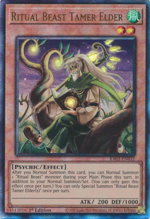 Ritual Beast Tamer Elder (UTR) [RA03-EN012] Prismatic Ultimate Rare | Jomio and Rueliete's Cards and Comics