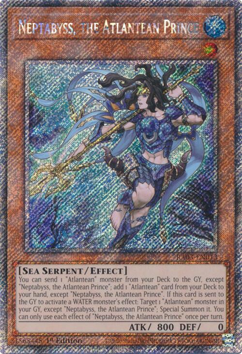 Neptabyss, the Atlantean Prince (Platinum Secret Rare) [RA03-EN013] Platinum Secret Rare | Jomio and Rueliete's Cards and Comics