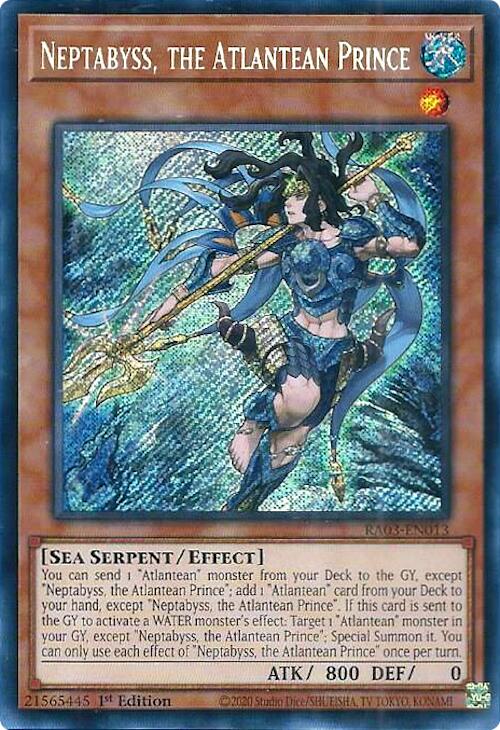 Neptabyss, the Atlantean Prince (Secret Rare) [RA03-EN013] Secret Rare | Jomio and Rueliete's Cards and Comics