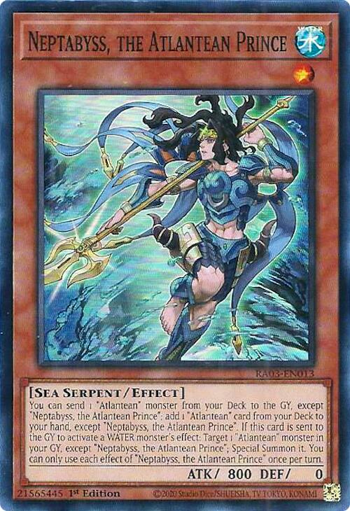 Neptabyss, the Atlantean Prince [RA03-EN013] Super Rare | Jomio and Rueliete's Cards and Comics