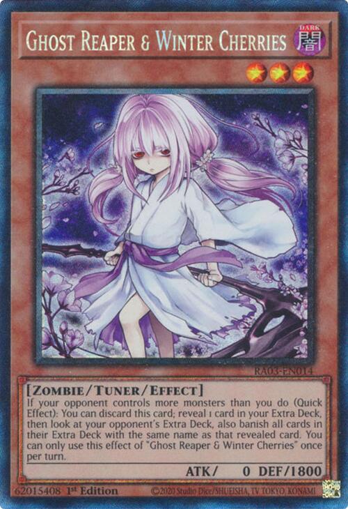 Ghost Reaper & Winter Cherries (Alternate Art) (PCR) [RA03-EN014] Prismatic Collector's Rare | Jomio and Rueliete's Cards and Comics