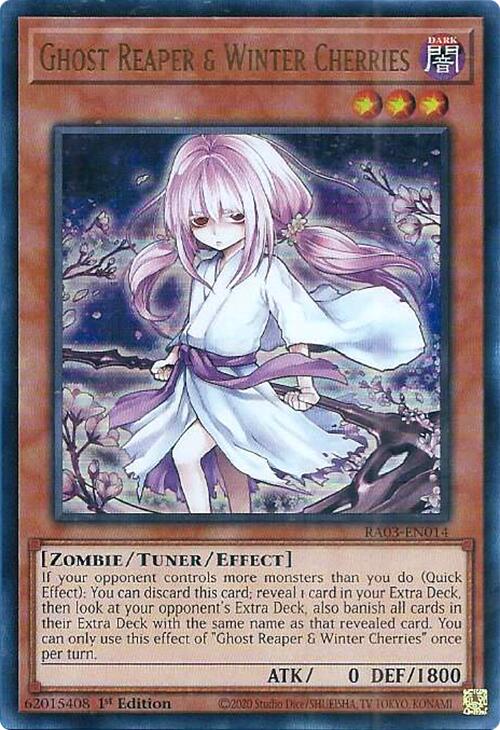 Ghost Reaper & Winter Cherries (Alternate Art) (UR) [RA03-EN014] Ultra Rare | Jomio and Rueliete's Cards and Comics