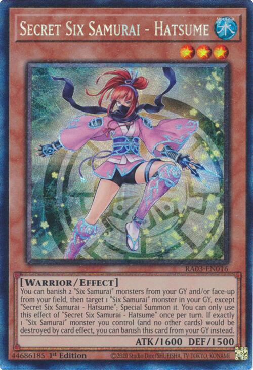 Secret Six Samurai - Hatsume (CR) [RA03-EN016] Prismatic Collector's Rare | Jomio and Rueliete's Cards and Comics