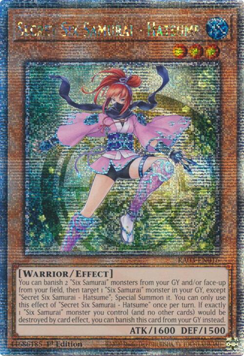 Secret Six Samurai - Hatsume (Quarter Century Secret Rare) [RA03-EN016] Quarter Century Secret Rare | Jomio and Rueliete's Cards and Comics
