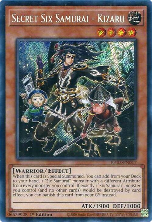 Secret Six Samurai - Kizaru (Secret Rare) [RA03-EN017] Secret Rare | Jomio and Rueliete's Cards and Comics