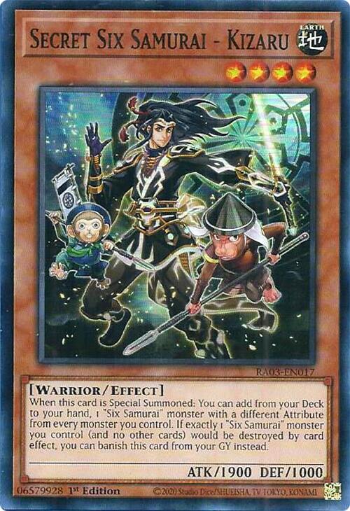 Secret Six Samurai - Kizaru [RA03-EN017] Super Rare | Jomio and Rueliete's Cards and Comics