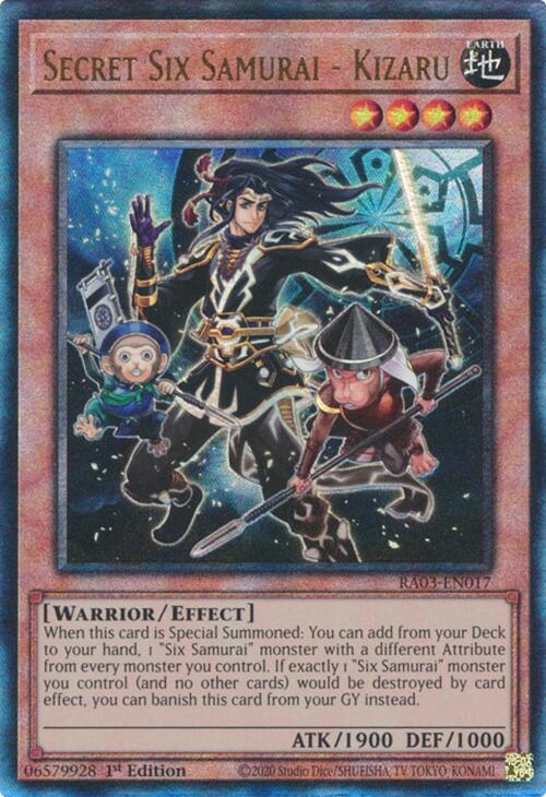 Secret Six Samurai - Kizaru (UTR) [RA03-EN017] Prismatic Ultimate Rare | Jomio and Rueliete's Cards and Comics
