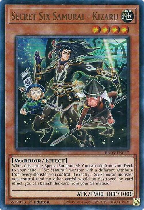 Secret Six Samurai - Kizaru (UR) [RA03-EN017] Ultra Rare | Jomio and Rueliete's Cards and Comics