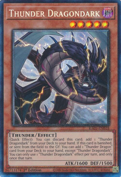 Thunder Dragondark (CR) [RA03-EN018] Prismatic Collector's Rare | Jomio and Rueliete's Cards and Comics
