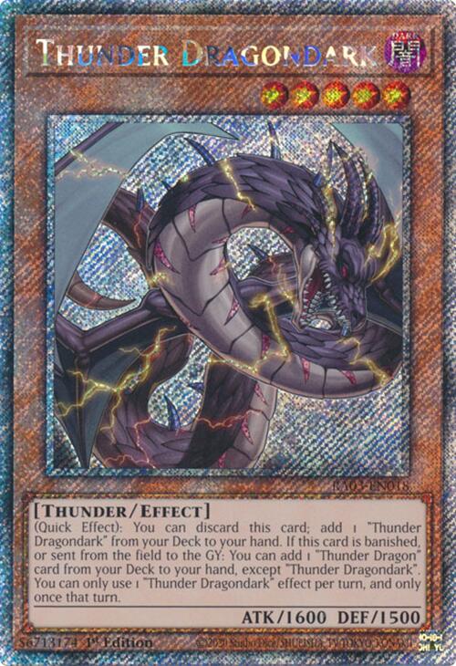 Thunder Dragondark (Platinum Secret Rare) [RA03-EN018] Platinum Secret Rare | Jomio and Rueliete's Cards and Comics